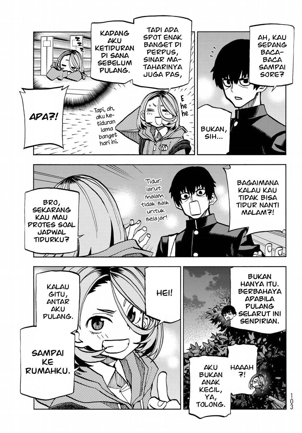 The Story Between a Dumb Prefect and a High School Girl with an Inappropriate Skirt Length Chapter 02 Gambar 8